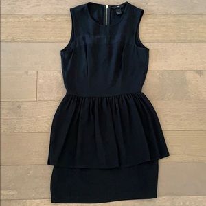 H&M Black Tiered Mini Dress